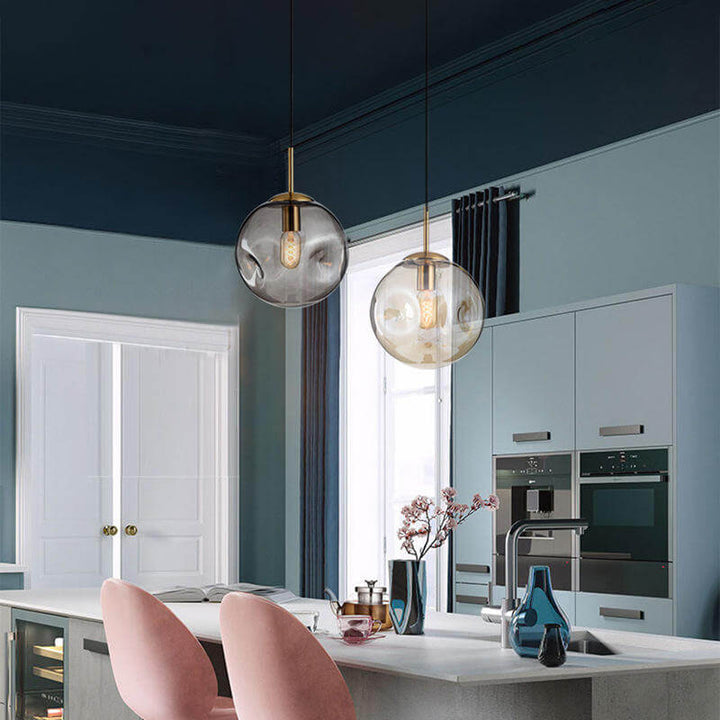 Modern Glass Sphere Pendant Light