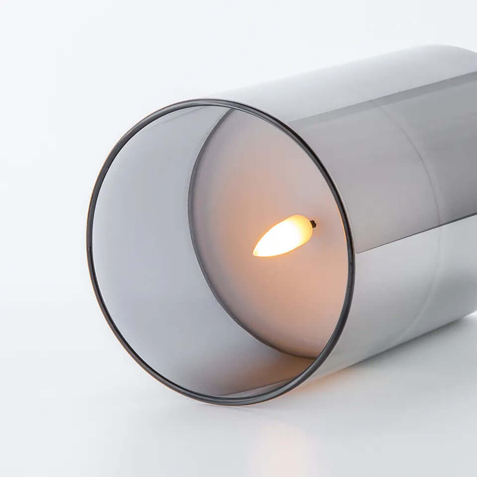 Set of 3 Realistic LED Flameless Candles with Glass Casing