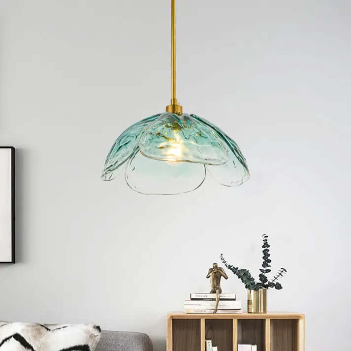 Elegant Glass Flower Petal Pendant Light