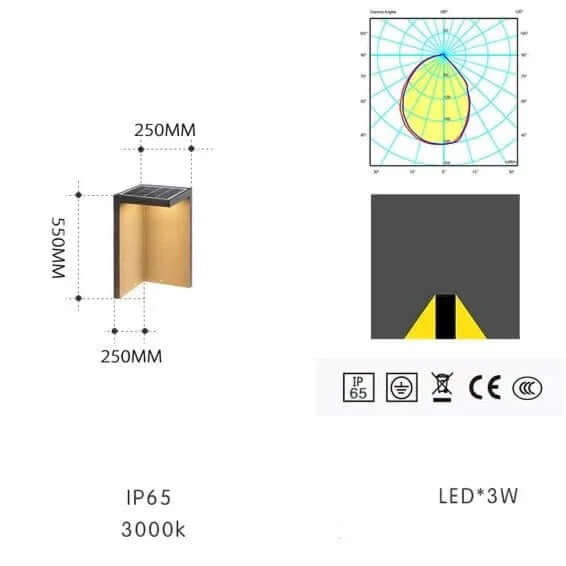 Outdoor Solar LED Light - Stainless Steel