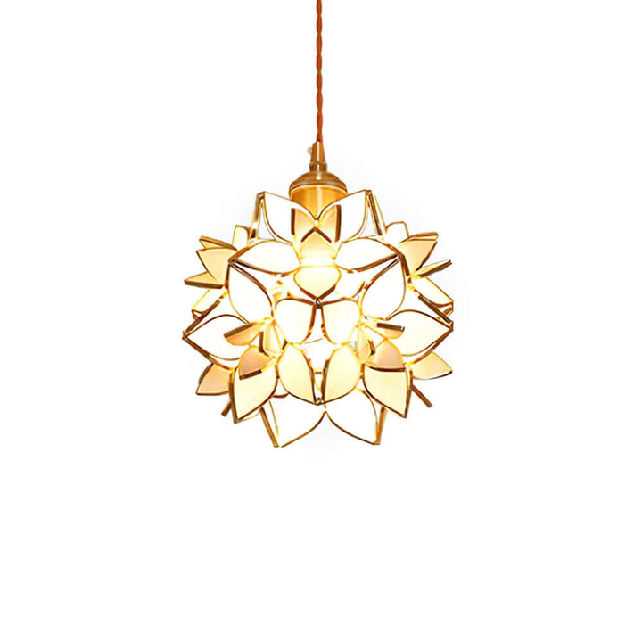 Capiz Shell Pendant Light, 20cm, Elegant Hanging Lamp
