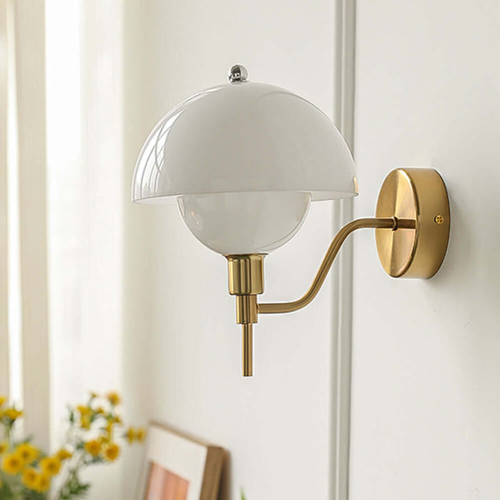 Elegant Mushroom Glass Wall Light