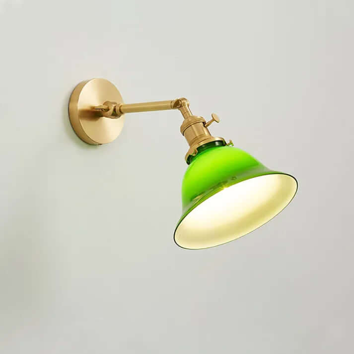 Adjustable Green Glass Wall Light