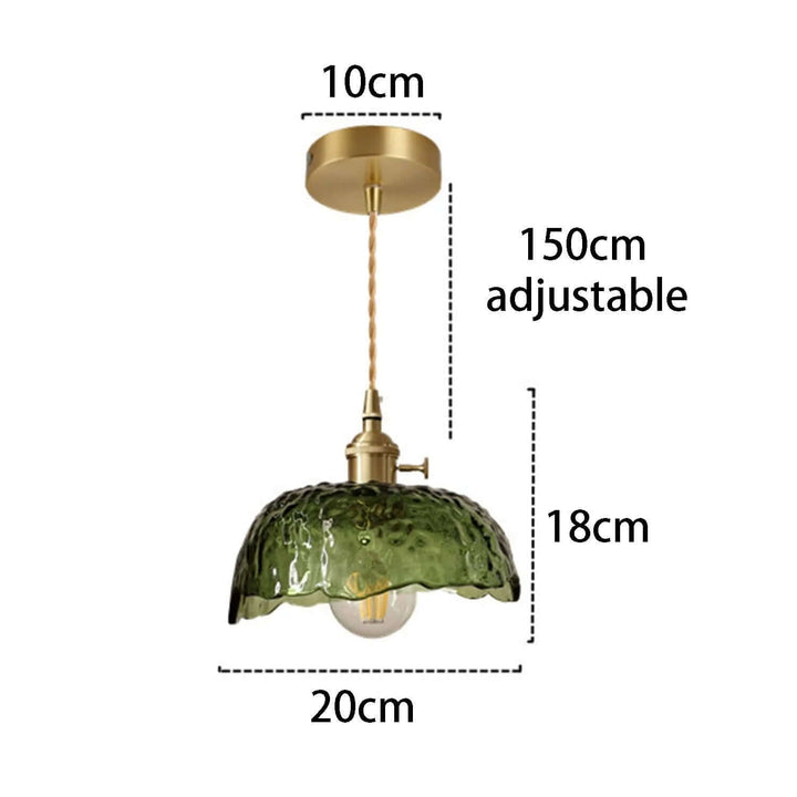 Modern Brass & Glass Pendant Light