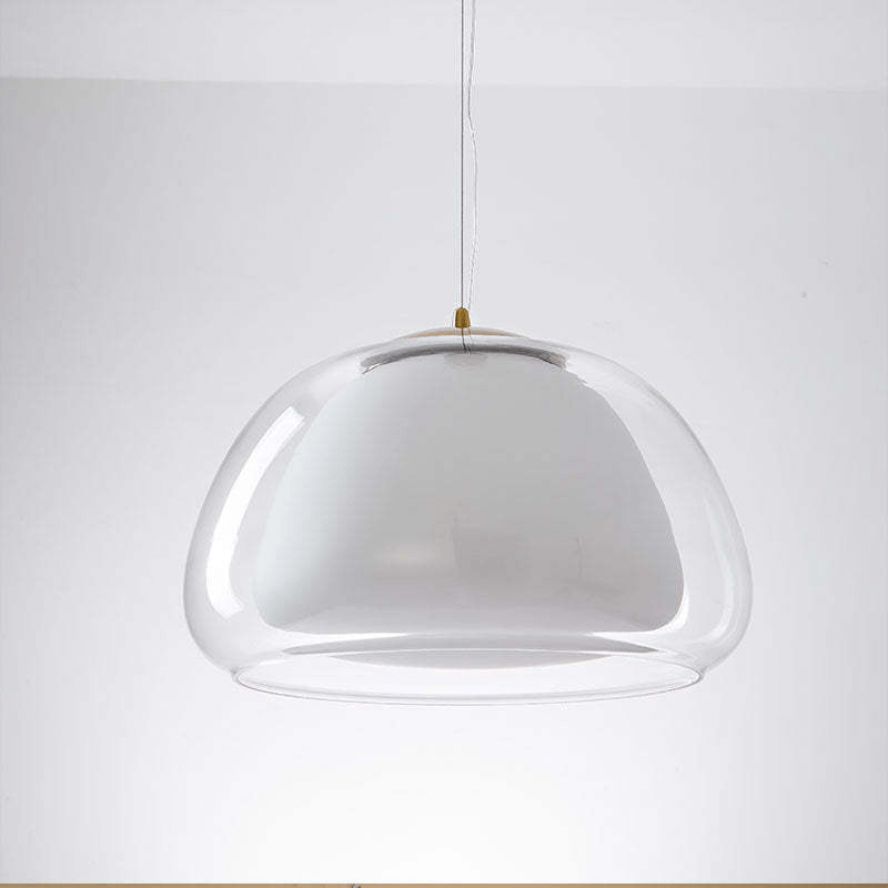 Modern White Glass Pendant Light