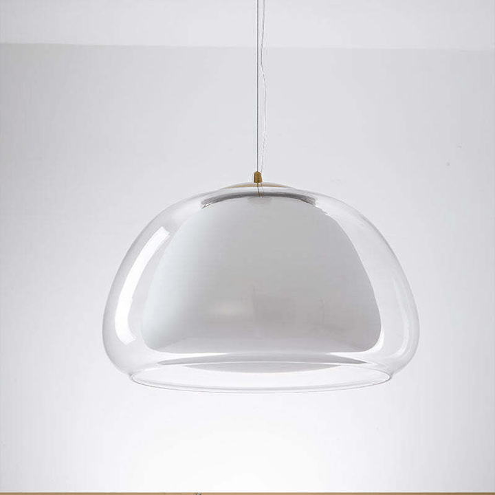 Modern White Glass Pendant Light