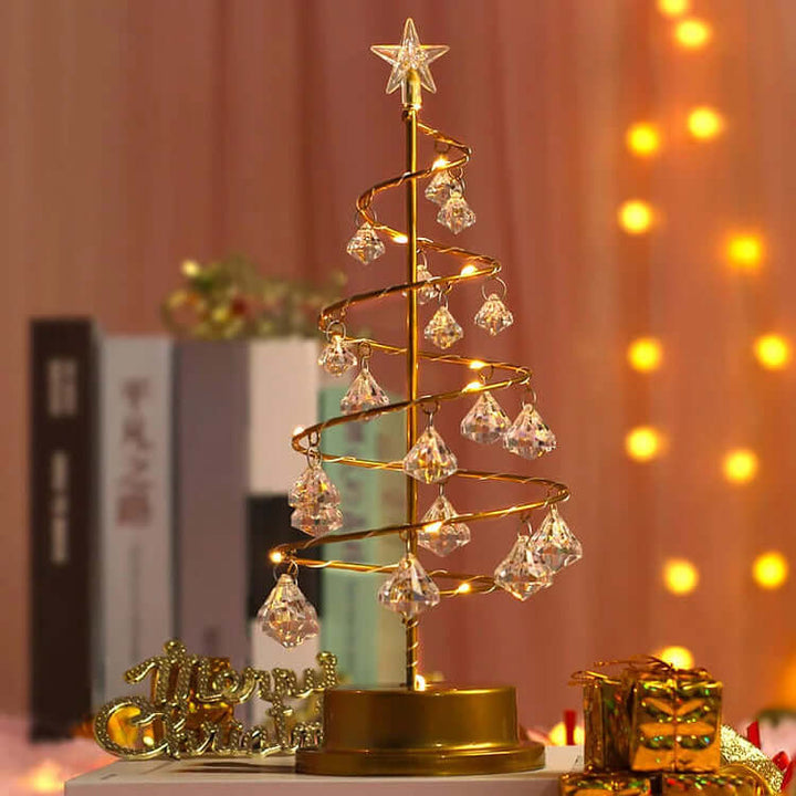 Crystal LED Christmas Tree - Battery Powered - 33cm