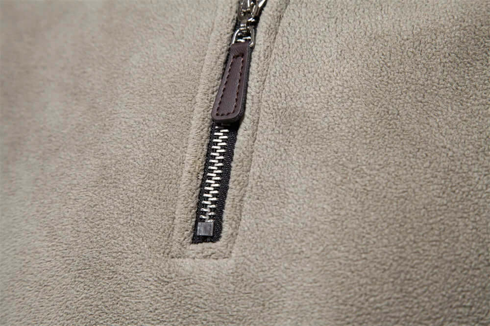 Men's Fleece Jacket with Stand-Up Collar