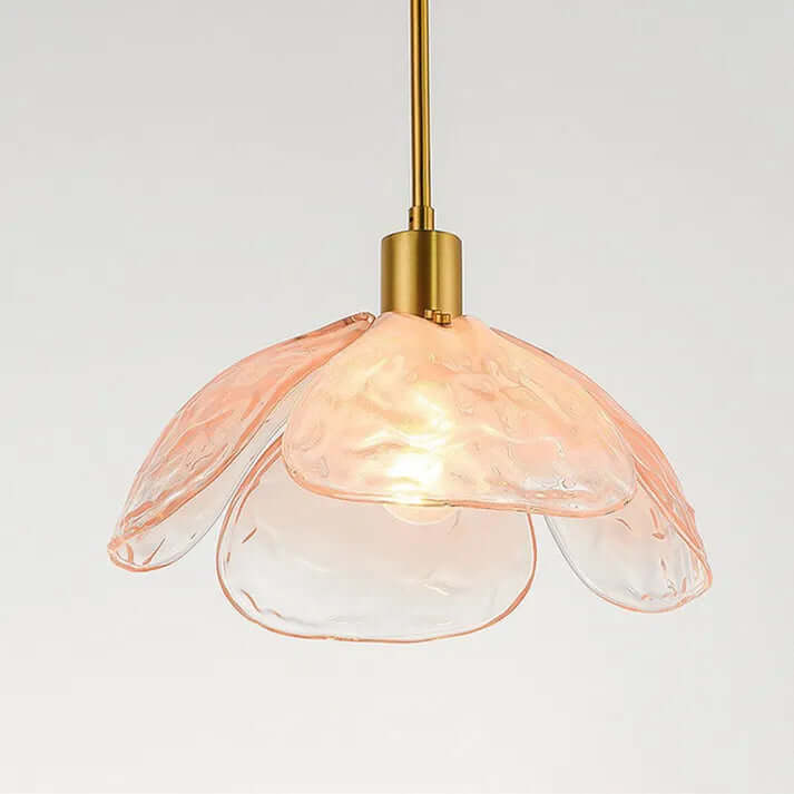 Elegant Glass Flower Petal Pendant Light