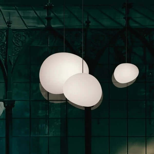 Modern Pendant Light Fixture, Hand-Blown Glass