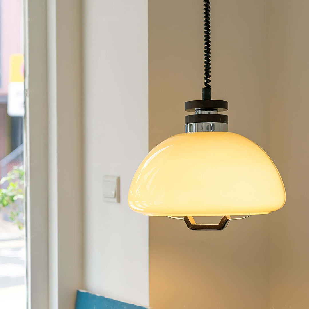 Modern Beige Pudding Pendant Light 40cm