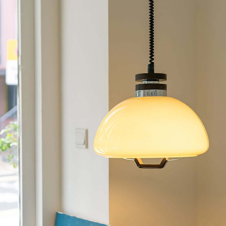 Modern Beige Pudding Pendant Light 40cm