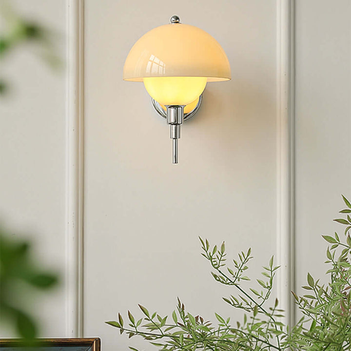 Elegant Mushroom Glass Wall Light