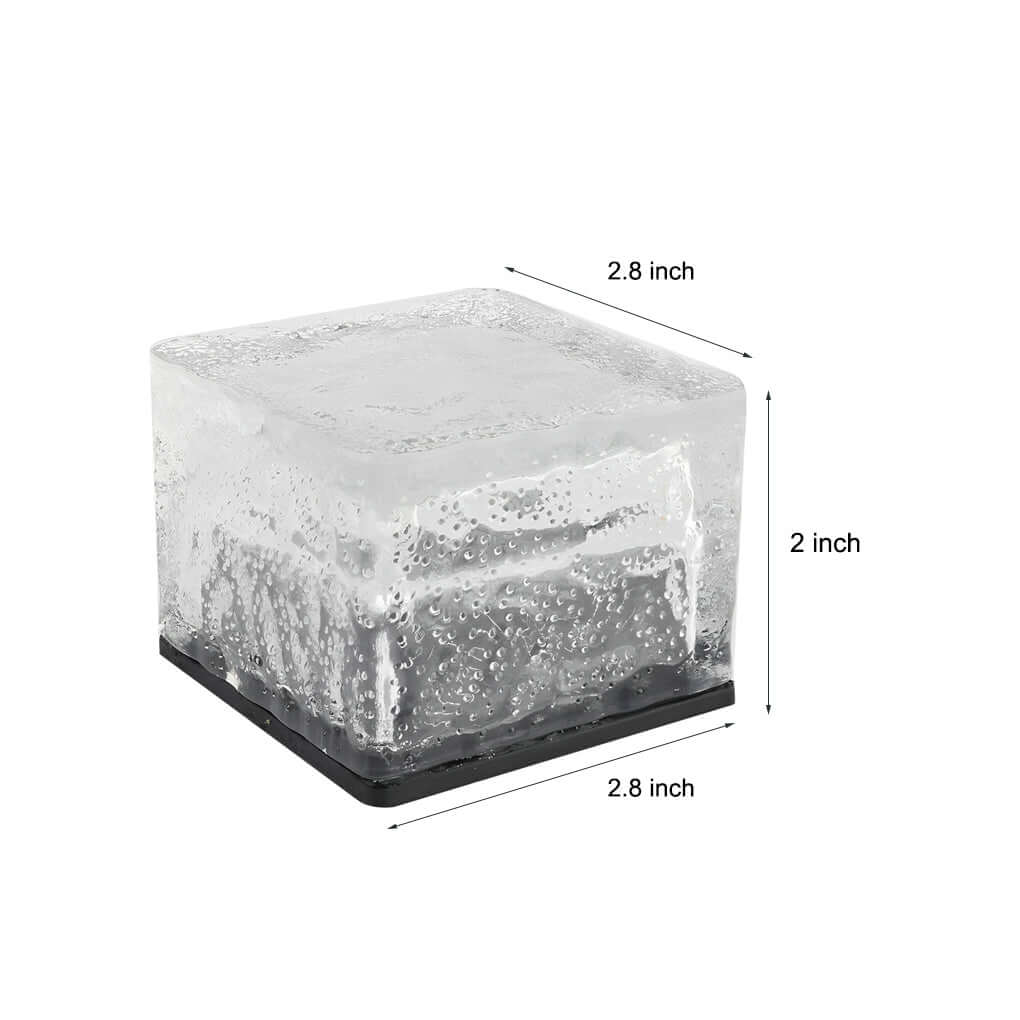 Solar Garden Light Square Crystal Outdoor LED Lamp