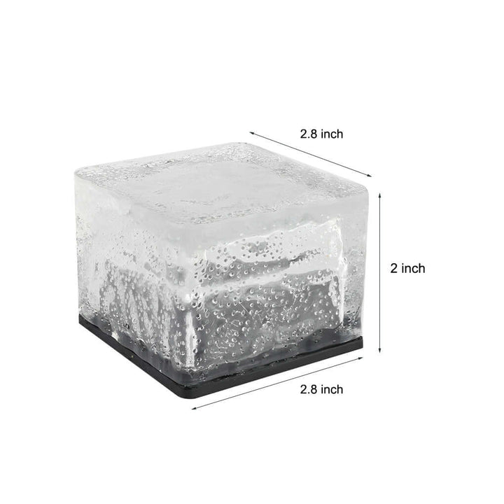 Solar Garden Light Square Crystal Outdoor LED Lamp