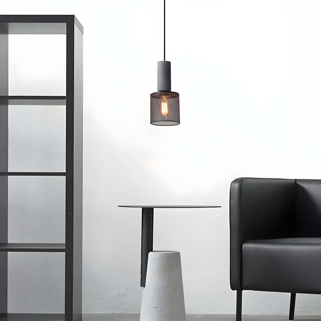 Industrial Pendant Light Concrete & Iron Ceiling Lamp