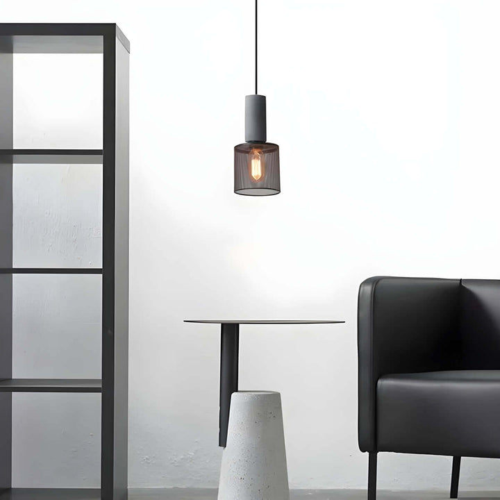 Industrial Pendant Light Concrete & Iron Ceiling Lamp