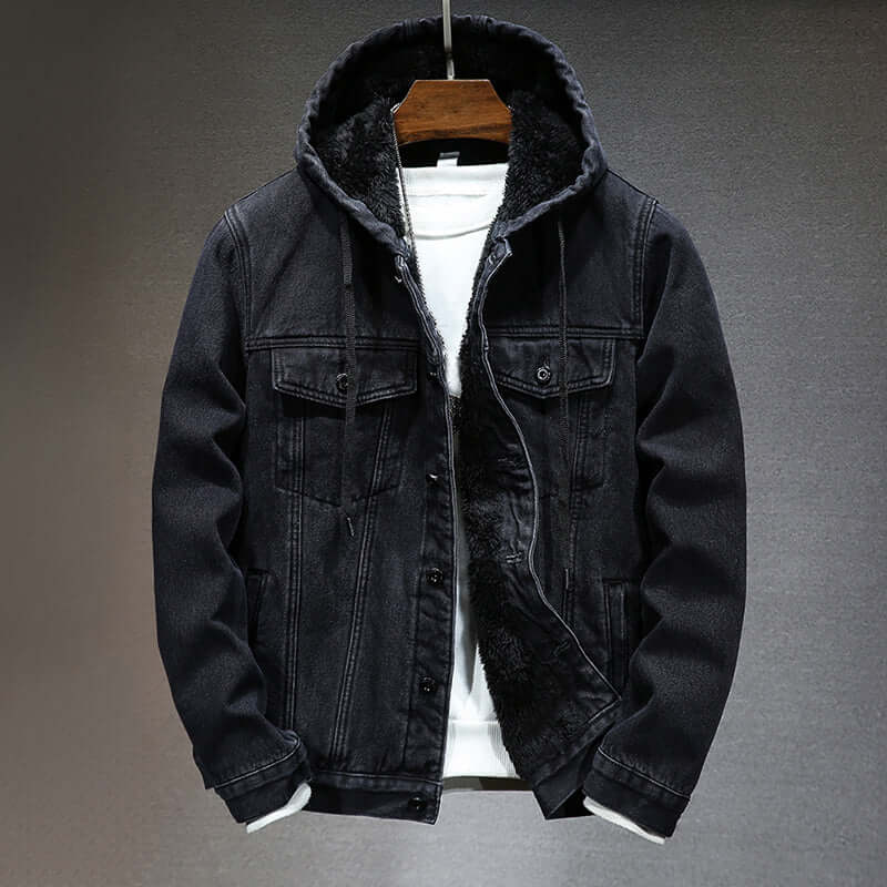Men's Winter Denim Jacket with Lining