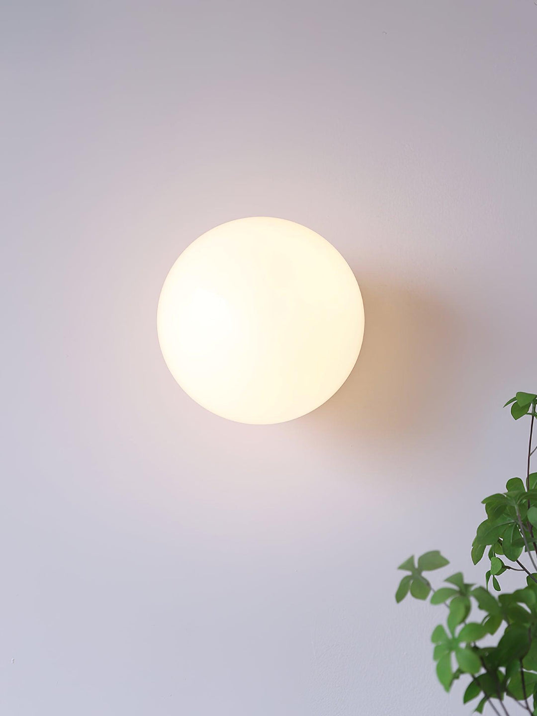 Pink Glass & Metal Sconce Light - 20cm