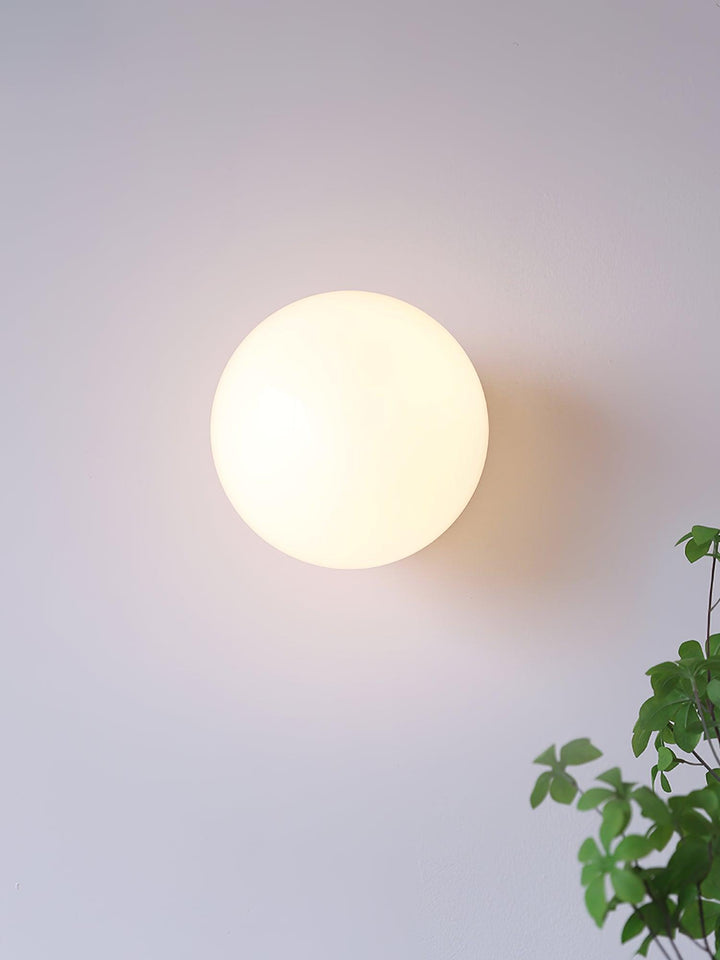 Pink Glass & Metal Sconce Light - 20cm