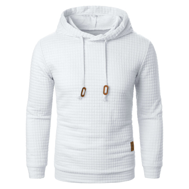 Men's Casual Check Pattern Hoodie