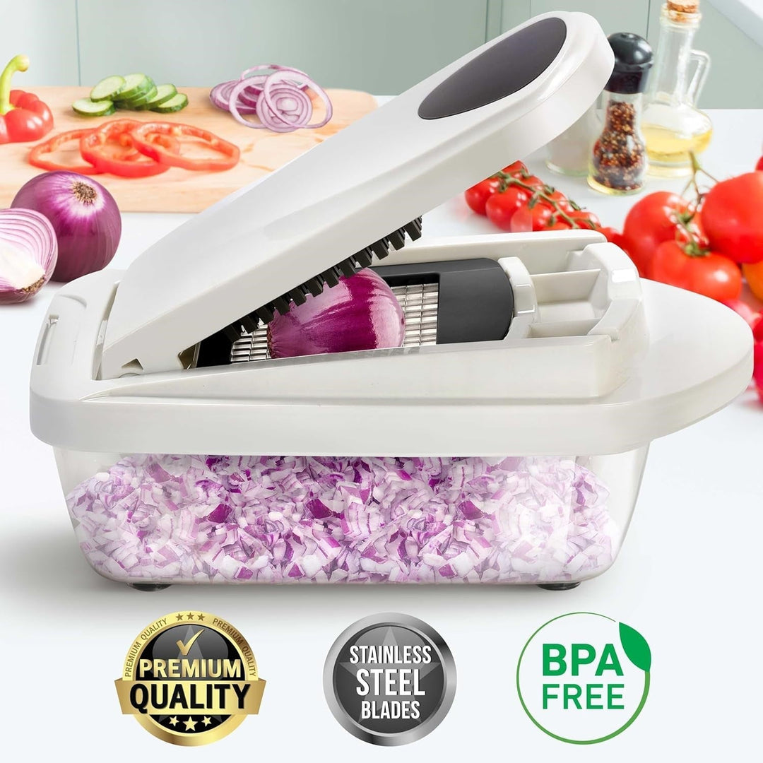 Save time with this 10-in-1 vegetable slicer and food chopper, a versatile kitchen tool for faster meal prep.