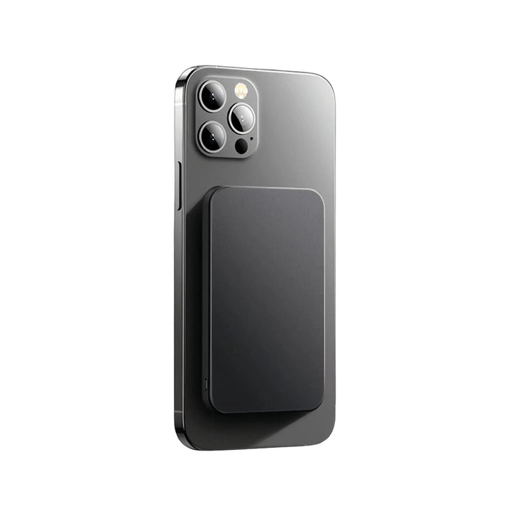 "10,000mAh MagSafe power bank for iPhone, sleek design, wireless charging, vibrant colors, portable, lightweight."