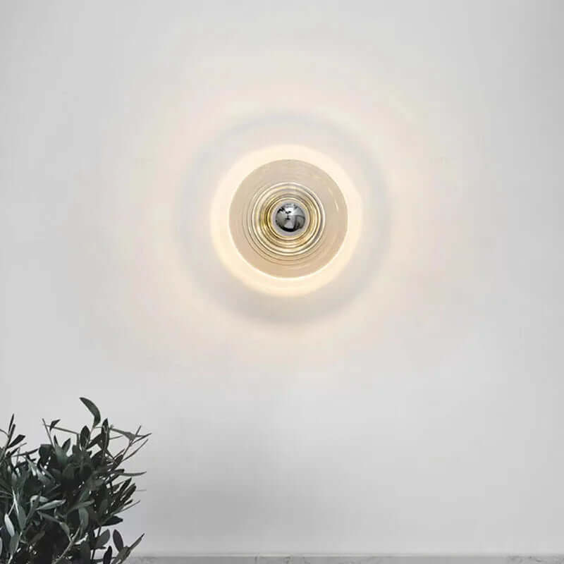 Vintage LED Water Ripple Glass Wall Sconce
