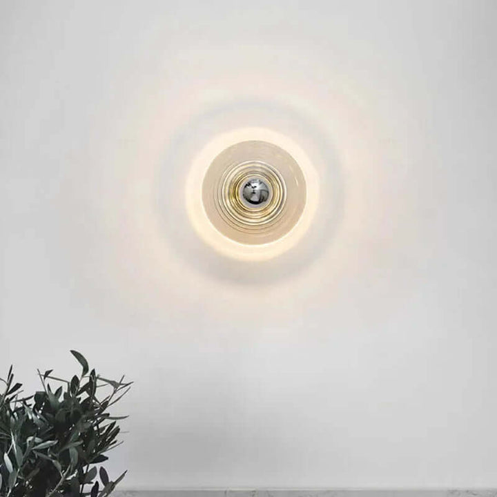 Vintage LED Water Ripple Glass Wall Sconce