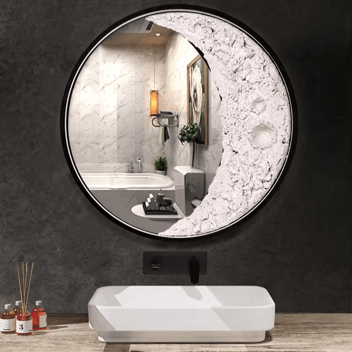 3D Crescent Moon Wall Lamp 40cm LED Light Fixture