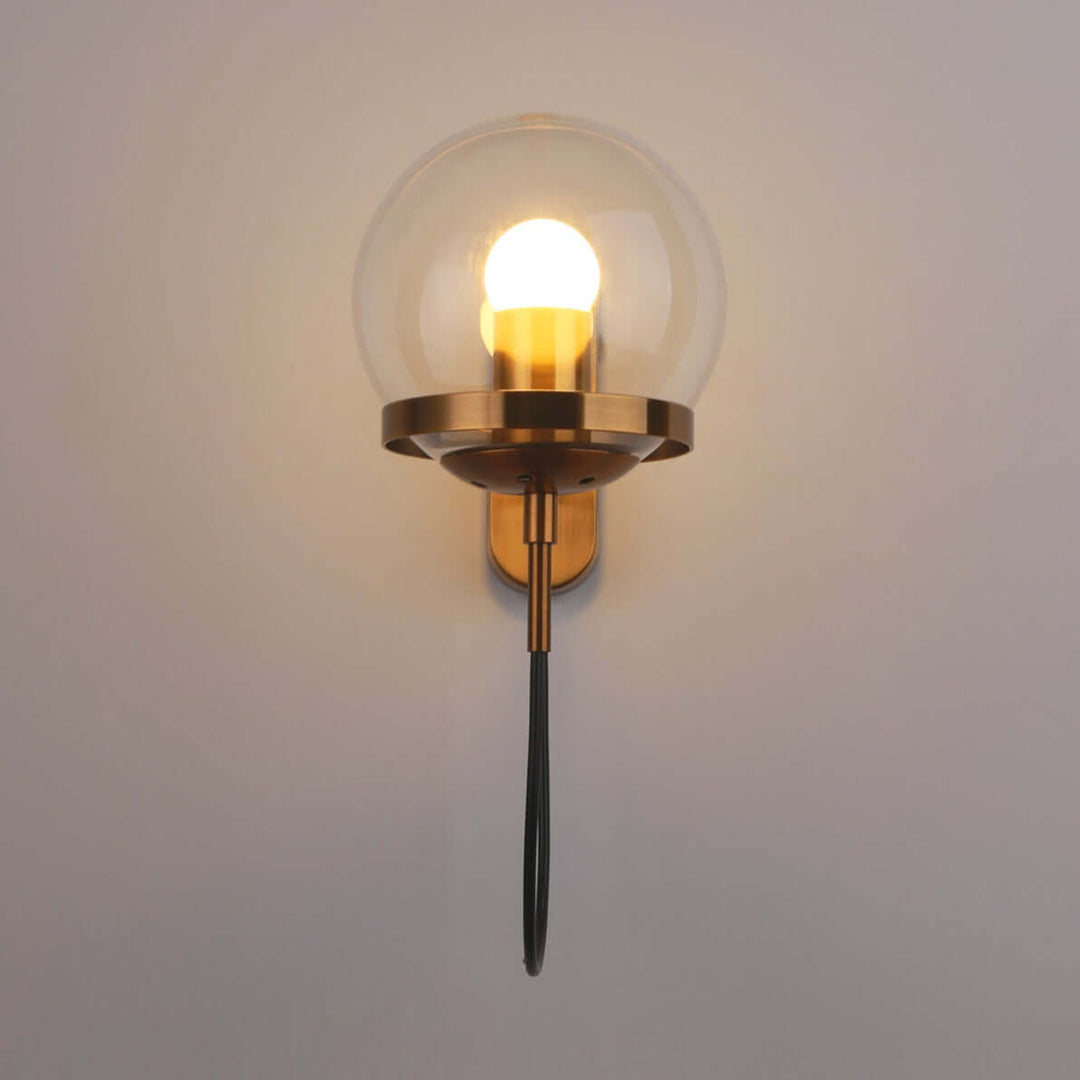 Postmodern Wall Sconce with E27 Fixture | Iron & Glass