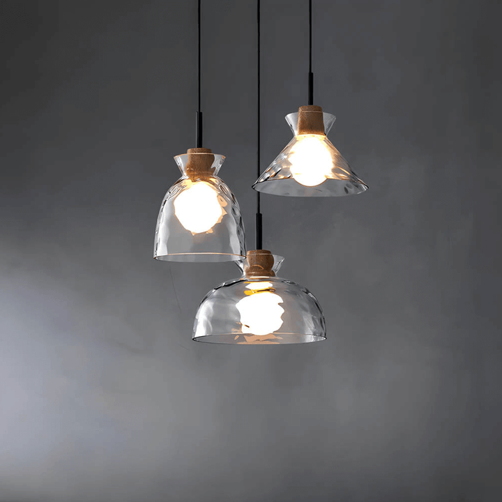 Modern Glass Chandelier for Dining Room, Entryway or Kitchen Lighting