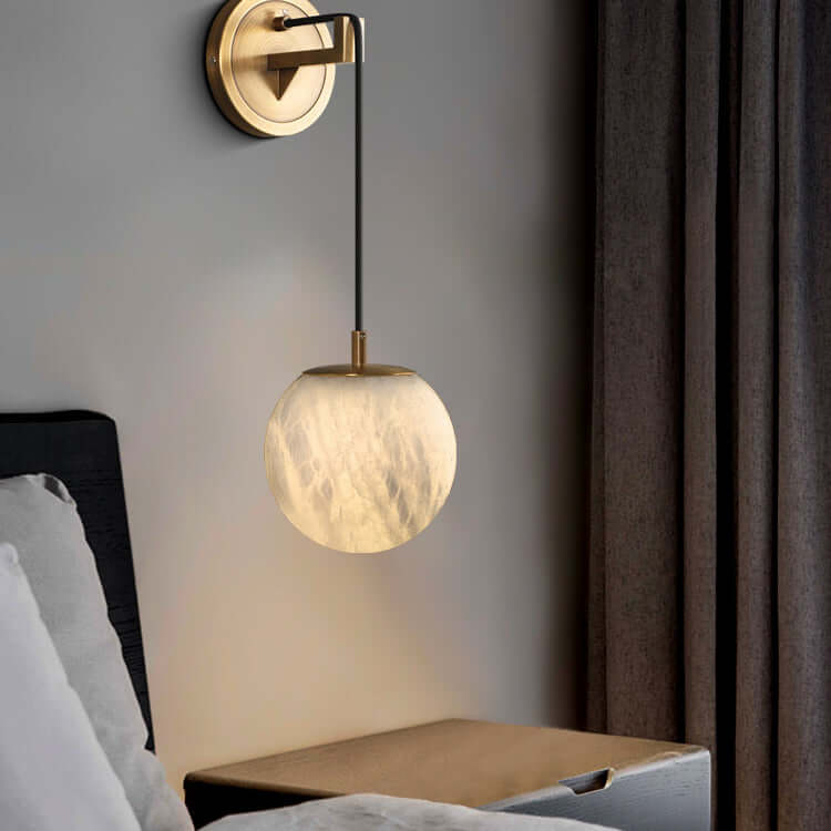 Minimalist Marble Wall Sconce Light Fixture