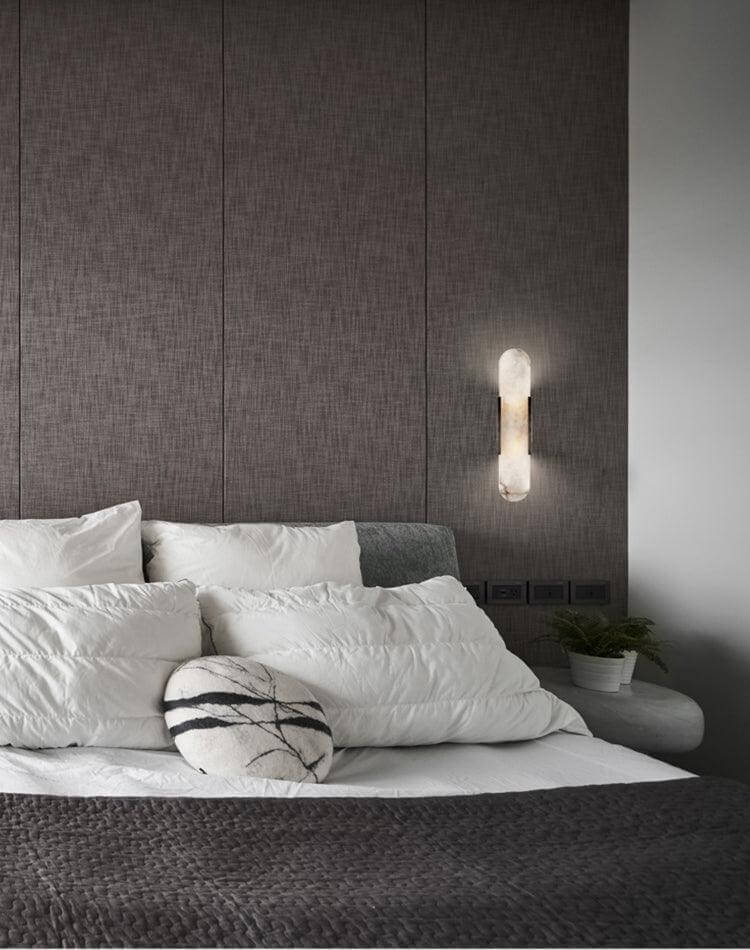 Elongated Alabaster Wall Lamp