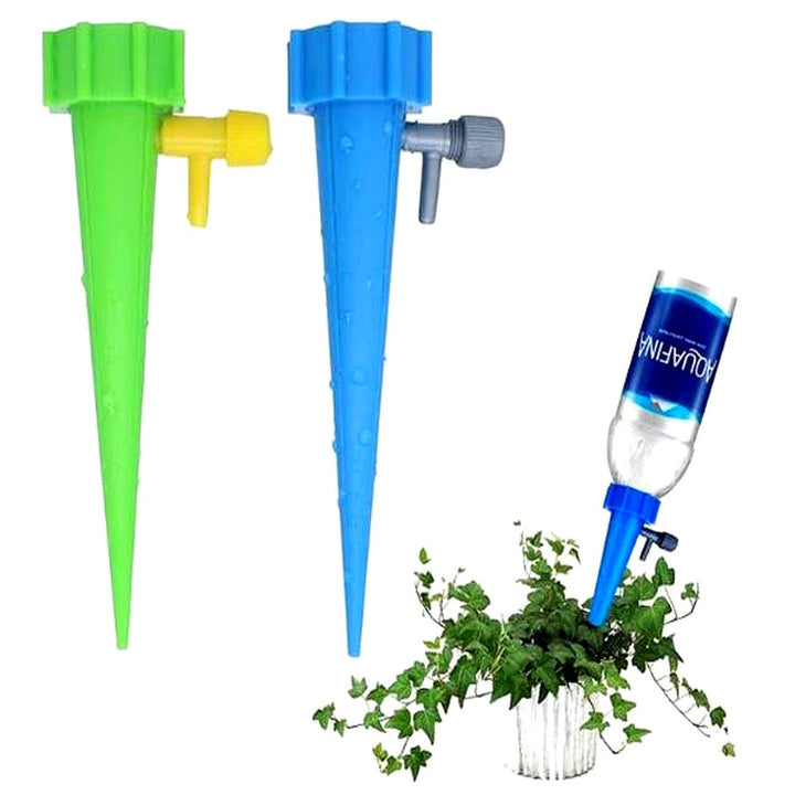12-pack automatic plant watering spikes for garden & indoor plants. Adjustable flow ensures optimal hydration.