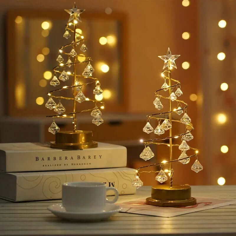 Crystal LED Christmas Tree - Battery Powered - 33cm