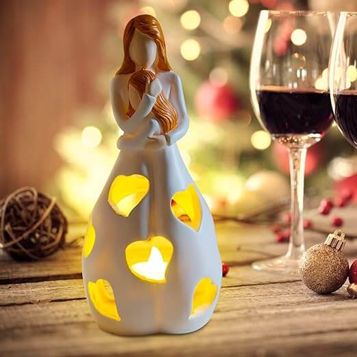 Decorative Resin Table Lamp with Warm Glow
