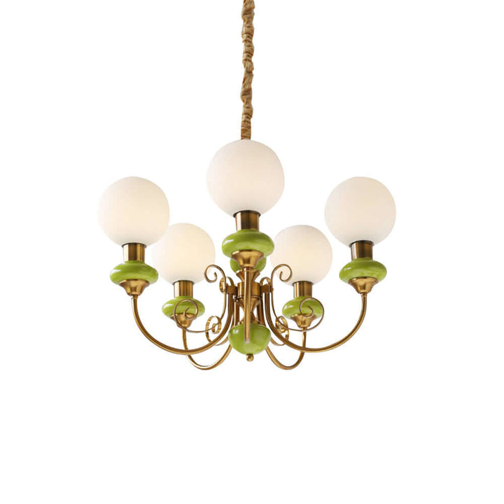 Elegant Green Onyx Chandelier | 3 & 5 Heads