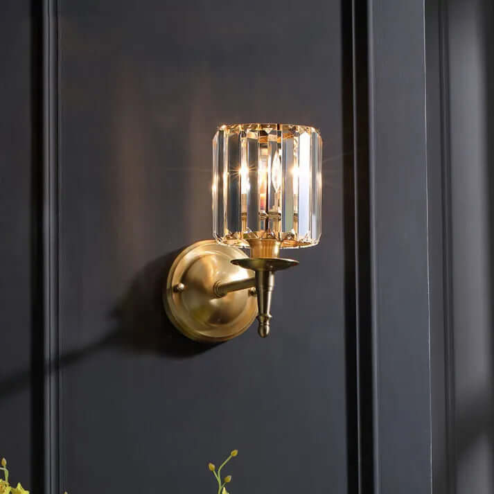 Vintage Crystal Wall Light Fixture