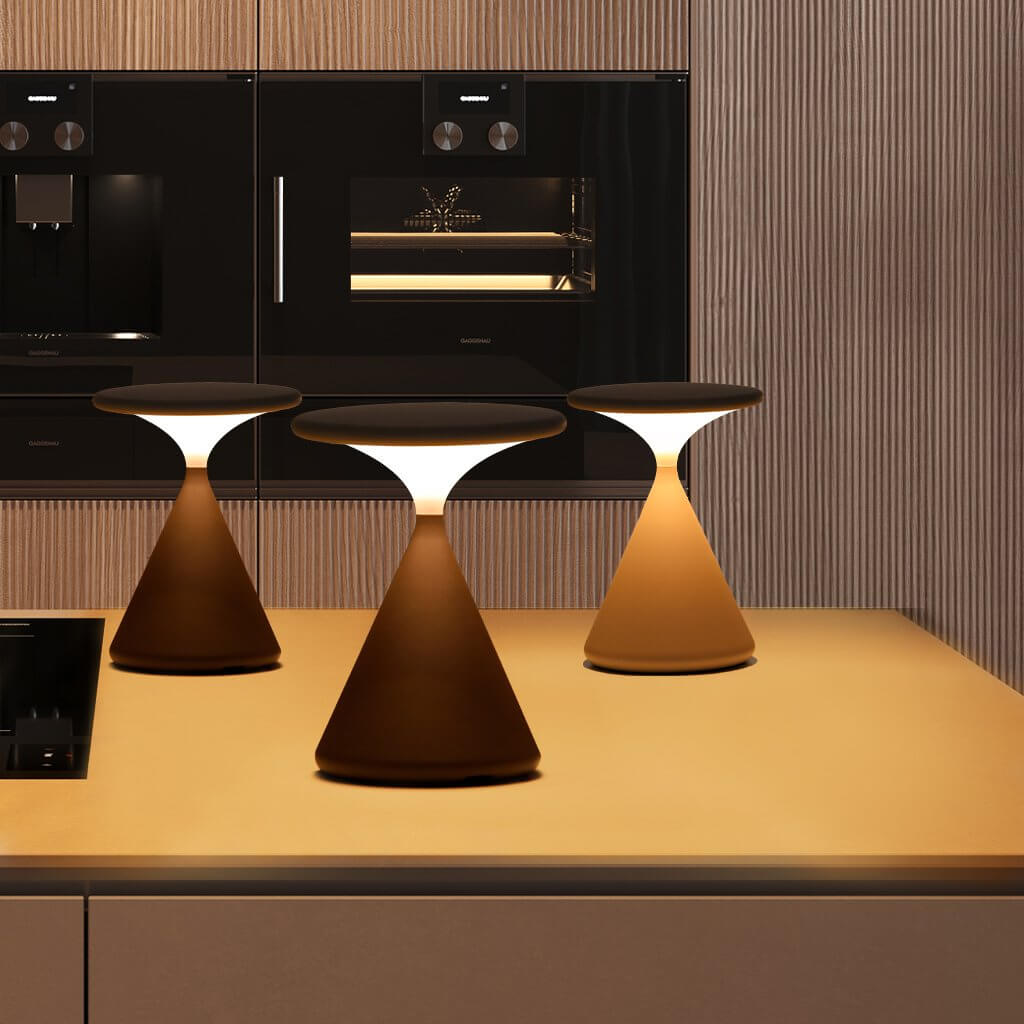 Cordless Hourglass Table Lamp