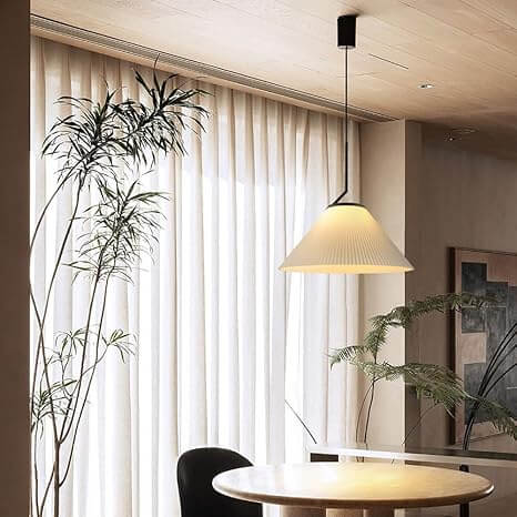 Pleated Cream Pendant Lamp