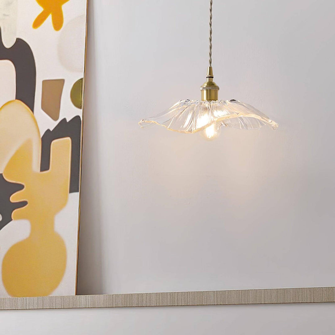 Elegant Flower Glass Pendant Light