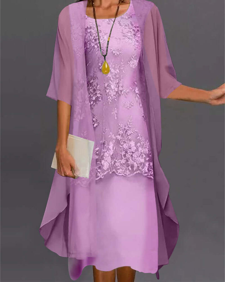 Women's Two-Piece Chiffon Dress Set