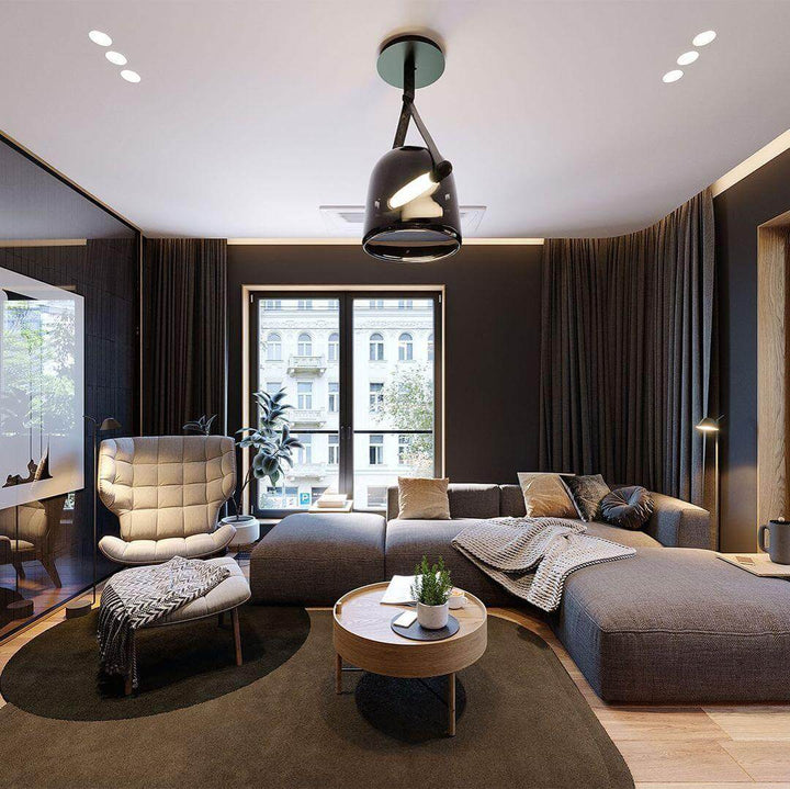 Modern Pendant Lamp with Metal Accents