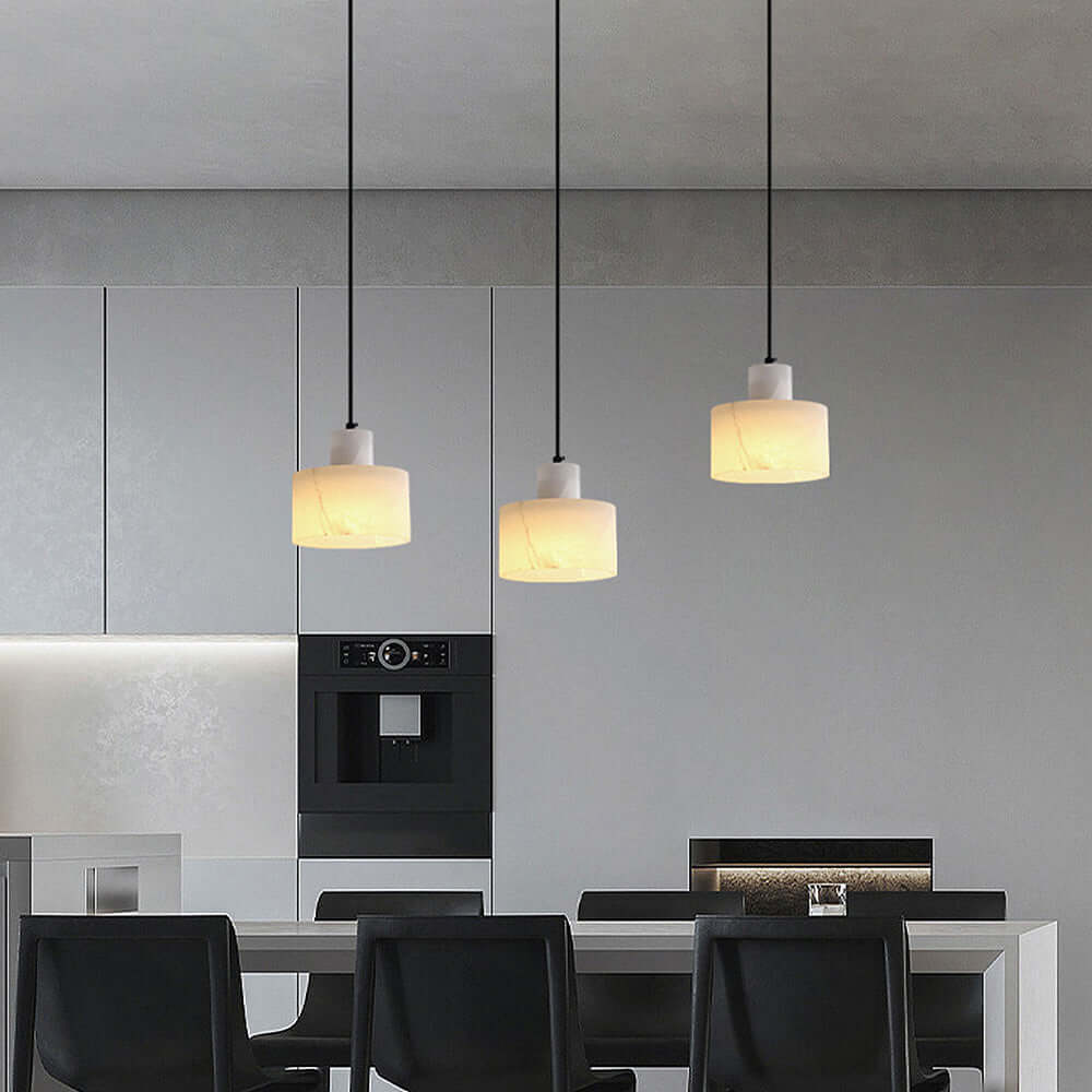 Modern White Marble Pendant Light