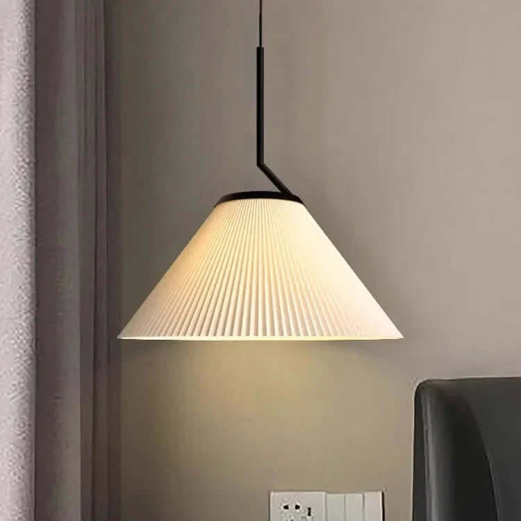 Pleated Cream Pendant Lamp