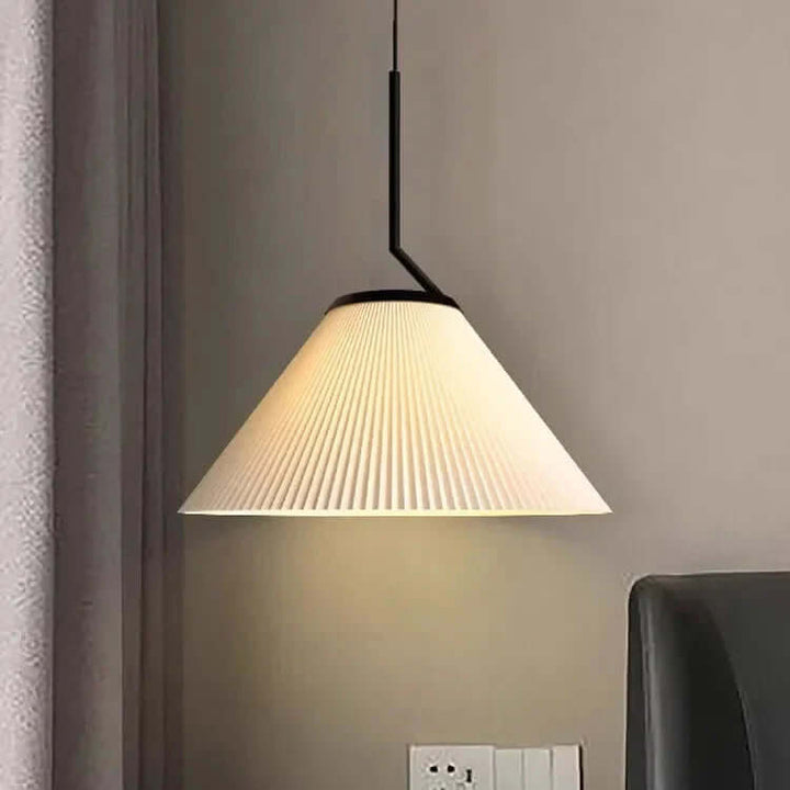Pleated Cream Pendant Lamp