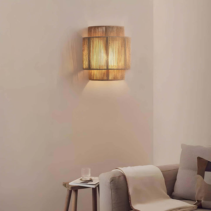 Natural Rope Wall Light Fixture 25x23cm