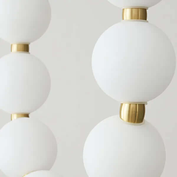Elegant Pearl Chandelier with Acrylic Accents
