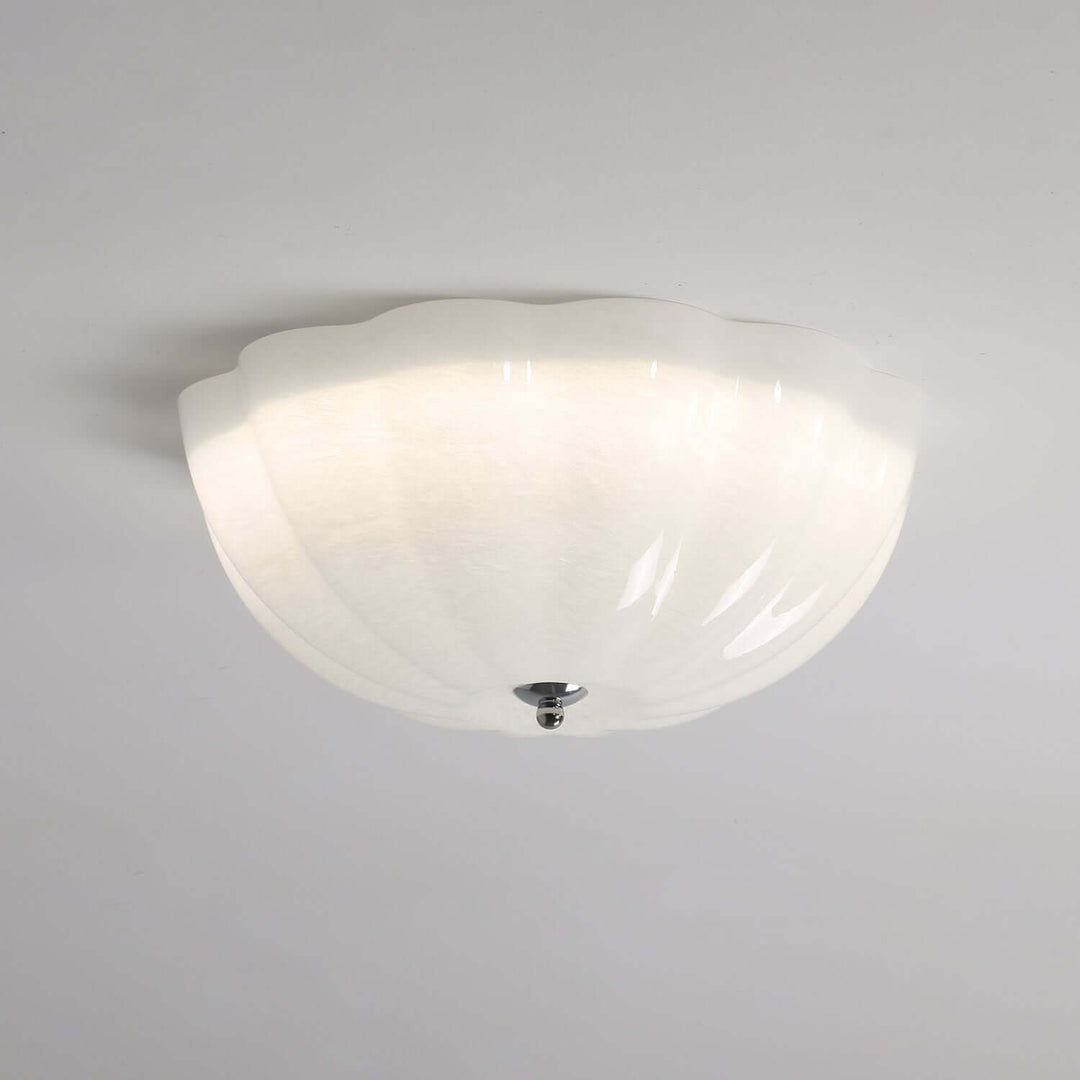 Opal Glass Shell Ceiling Lamp 38cm
